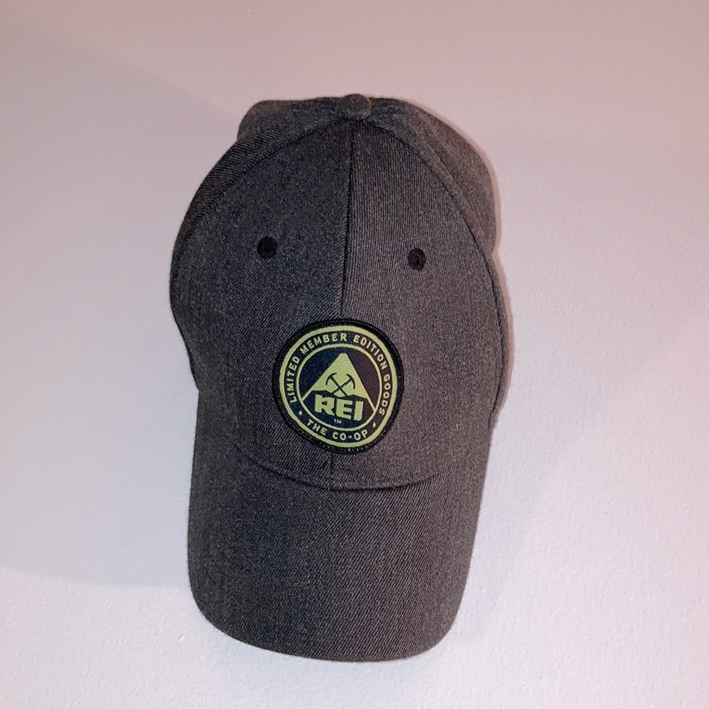 REI co-op charcoal baseball | charcoal & green